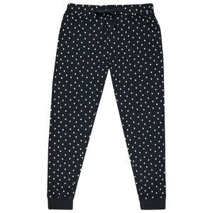 Unisex Adult Dotted Lounge Pants / Black